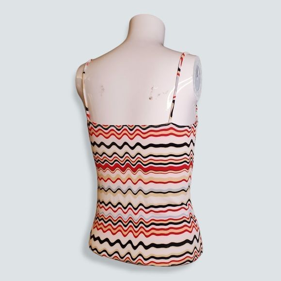 a'gaci Retro Zig Zag Cowl Tank Tee - Picture 2 of 6